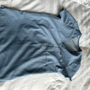 Figs Graphite Blue Catarina Scrub Top